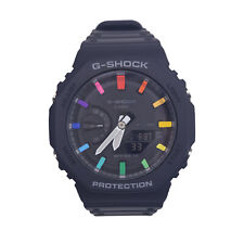 Custom Watch Rainbow Mods Hand Painted Black Casio G-Shock Casioak GA2100-1A na sprzedaż  Wysyłka do Poland