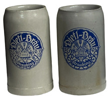 Taza de cerveza Dietl Bräu Straubing 1 litro masa desde 1773 (juego de dos) segunda mano  Embacar hacia Mexico