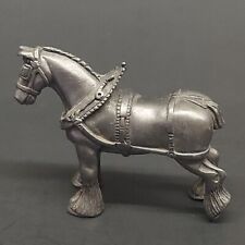 Pewter Figurine Percheron Draft Clydesdale Horse 1.5". Nice Detail! for sale  Shipping to South Africa