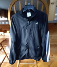 Usado, Jaqueta vintage 2004 Adidas Climaproof corta-vento zíper completo tamanho G preta 3 listras comprar usado  Enviando para Brazil