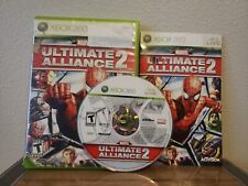 Marvel Ultimate Alliance 2 Xbox 360 en caja Spiderman Hulk Wolverine completo probado segunda mano  Embacar hacia Mexico