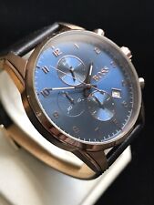 Usado, Relógio masculino genuíno Hugo Boss Skymaster cronógrafo designer marrom azul 1513788 comprar usado  Enviando para Brazil