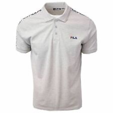 FILA Men's Retro Light Grey Marl S/S Polo Shirt (Retail $50) myynnissä  Leverans till Finland