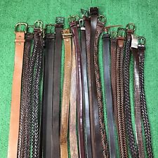 LOT OF 20 LEATHER WESTERN BRAIDED FASHION BELTS BROWN CONTEMPORARY Bundle for sale  Saint Louis