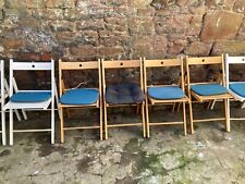 white wooden folding chairs for sale  WIRRAL