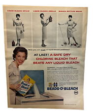 Purex Beads O Bleach Vintage 1958 Print Ad Laundry Cleaning Solution for sale  Shipping to South Africa