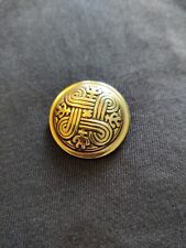 Kalevala Jewelry "Coat of arms of Hannu" Bronze Brooch Pin 1.18 inches Vinking, used for sale  Shipping to South Africa