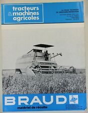 Tracteurs et Machines Agricoles BRAUD Moissonneuse combine prospectus brochure d'occasion  Auneau