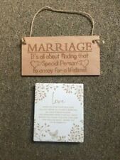Marriage hanging plaque for sale  PETERHEAD