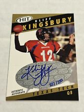 2023 SAGE HIT KLIFF KINGSBURY 227/250 GOLD ROOKIE AUTO TEXAS TECH CARDINALS SP for sale  Shipping to South Africa