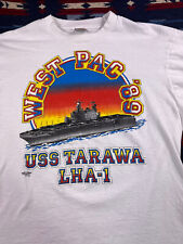 Vtg 80s 1989 USS TARAWA LHA-1 AMPHIBIOUS ASSAULT Battle SHIP NAVY ANCHOR T-SHIRT for sale  Shipping to South Africa