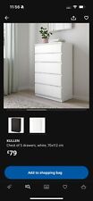 Ikea malm white for sale  NOTTINGHAM