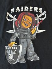 Camiseta NFL Raiders Para Hombres 4XL Negra Manga Corta Fútbol Aire Libre Chucky Deportes, usado segunda mano  Embacar hacia Argentina