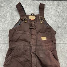 VTG Schmidt Bib Overalls Mens L Brown Canvass Quilted Double Knee Workwear 90s for sale  Shipping to South Africa