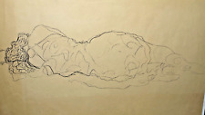Desenho/papel a lápis Klimt/impressão antiga Klimt feminino nu//Viena/Albertina, usado comprar usado  Enviando para Brazil