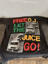 Usado, INCRÍVEL Camiseta Rap Preta Vintage Anos 90 OJ Simpson Let The Juice Go Bootleg comprar usado  Enviando para Brazil