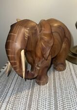 Hand Carved Wooden Elephant for sale  Shipping to South Africa