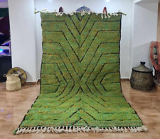 Moroccan Beni ourain  Wool  Handmade Geometric Rug Berber green rug 5x8.7 FT comprar usado  Enviando para Brazil