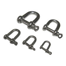 Dee Shackles D Shackle 5mm 6mm 8mm 10mm 12mm 16m Stainless Steel Marine Grade, used for sale  Shipping to South Africa