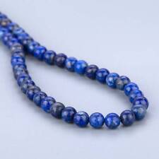 AAA++ Blue Lapis Lazuli Plain Round Shape Gemstone 18" Beaded Necklace Jewelry til salgs  Frakt til Norway