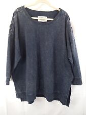 The Sweatshirt Project Womens Lace Up Shoulders Relaxed Fit Sweatshirt Size 3X for sale  Shipping to South Africa