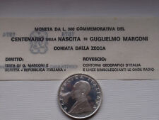 Moneta da L.500 commemorativa centenario nascita Gugliermo Marconi usato  Castano Primo