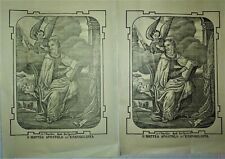 Antiche litografie uguali usato  Italia