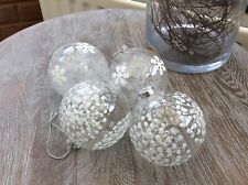 White christmas baubles for sale  WOKINGHAM