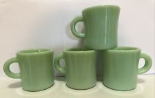 Used, VTG Fire King Jadeite Oven Ware C Handled Heavy Coffee Mug 3X3 1/2 Set (4) EUC for sale  Shipping to South Africa