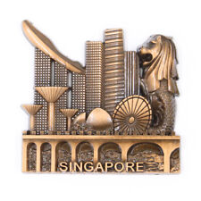 Singapur Landmarks imán nevera recuerdo de viaje regalo 3D cocina de metal nuevo, usado segunda mano  Embacar hacia Mexico