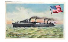 Cartão postal c1906 Sub Post Card Co. torpedo barco destruidor EUA - Não publicado, usado comprar usado  Enviando para Brazil