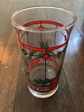 Coca Cola Drinking Glass, Vintage Tiffany Style Coke Frosted Stained Glass, used for sale  Shipping to South Africa