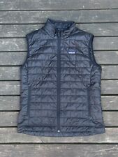 Patagonia Men's Nano Puff Vest Lightweight Primaloft Black Size Medium M Logo for sale  Seattle