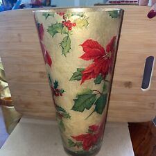 Glass poinsettia vase for sale  Clay