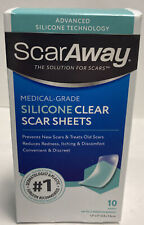 Used, ScarAway Medical Grade Silicone Clear Scar Sheets - 10 ct #3404 for sale  Shipping to South Africa