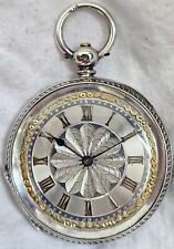 Swiss Silver Pocket watch. *(FULL WORKING ORDER)* 1880 Silver & Gold Dial. , used for sale  Shipping to South Africa