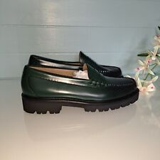 Used, G.H. BASS Weejuns  Larson Spruce Green Leather Penny Loafers. UK Size 8 for sale  Shipping to South Africa