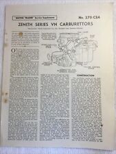 Zenith series carburettors for sale  ANDOVER