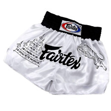 SHORTS FAIRTEX MUAY THAI LUTA KICK BOXE MMA TIGRE BRANCO ADULTO L CETIM BS0637 comprar usado  Enviando para Brazil