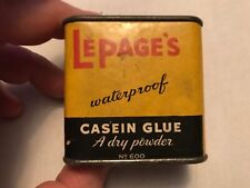 Lepague’s Casein Glue Vintage Estanho, Cimento Rússia, Gloucester, Massa. comprar usado  Enviando para Brazil