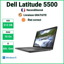 🥇✅ 15,6" Dell Latitude 5500 i5-8265 16 Go DDR4 512 SSD Windows 11 Pro ⭐⭐⭐⭐⭐, używany na sprzedaż  Wysyłka do Poland