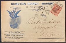 1908 cartolina pubblicitaria usato  Torino