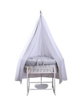 Clair De Lune 6-Piece Waffle Moses Basket Starter Set - Grey Wicker for sale  Shipping to South Africa