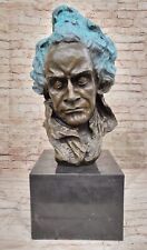 Originale Solido Bronzo Beethoven Busto Scultura Musica Amante Statua Figure, usado comprar usado  Enviando para Brazil