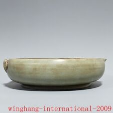 antiguo horno oficial de la dinastía Song de China Ru porcelana en forma de melocotón pluma estatua de lavado, usado segunda mano  Embacar hacia Argentina