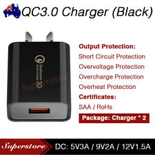 2pcs Qualcomm Quick Charge QC 3.0 Wall Charger for Universal PHONE Fast USB AUS for sale  Shipping to South Africa