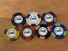 Juego de 7 fichas de casino de muestra vintage de Poker Chip Co. - San Francisco - Gran conjunto segunda mano  Embacar hacia Argentina