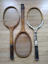 Lote de 3 raquetas de tenis antiguas de madera hechas a mano por E.Kent segunda mano  Embacar hacia Argentina