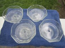 ANTIQUE CLEAR GLASS FOOTED DESSERT, ICE CREAM, BERRY OR PUDDING BOWLS - SET OF 4 for sale  Shipping to South Africa