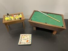 Mesa de piscina de backgammon de colección para casa de muñecas monopolio juego dados copa segunda mano  Embacar hacia Argentina